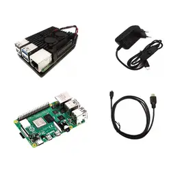 Для Raspberry Pi 4 Модель B 1G/2G/4G комплект с алюминиевым корпусом 5V 3A адаптер питания с переключателем кабель HDMI