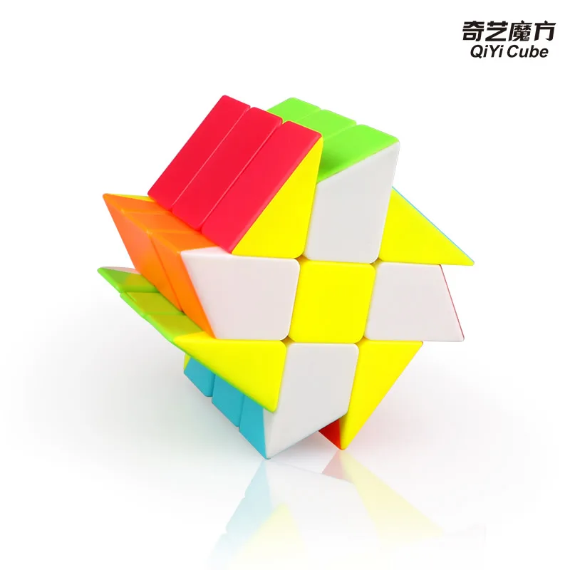 QiYi ветряная мельница 3x3x3 волшебный куб MoFangGe 3x3 Cubo Magico Профессиональный скоростной нео куб головоломка Kostka антистрессовые игрушки - Цвет: Stickerless