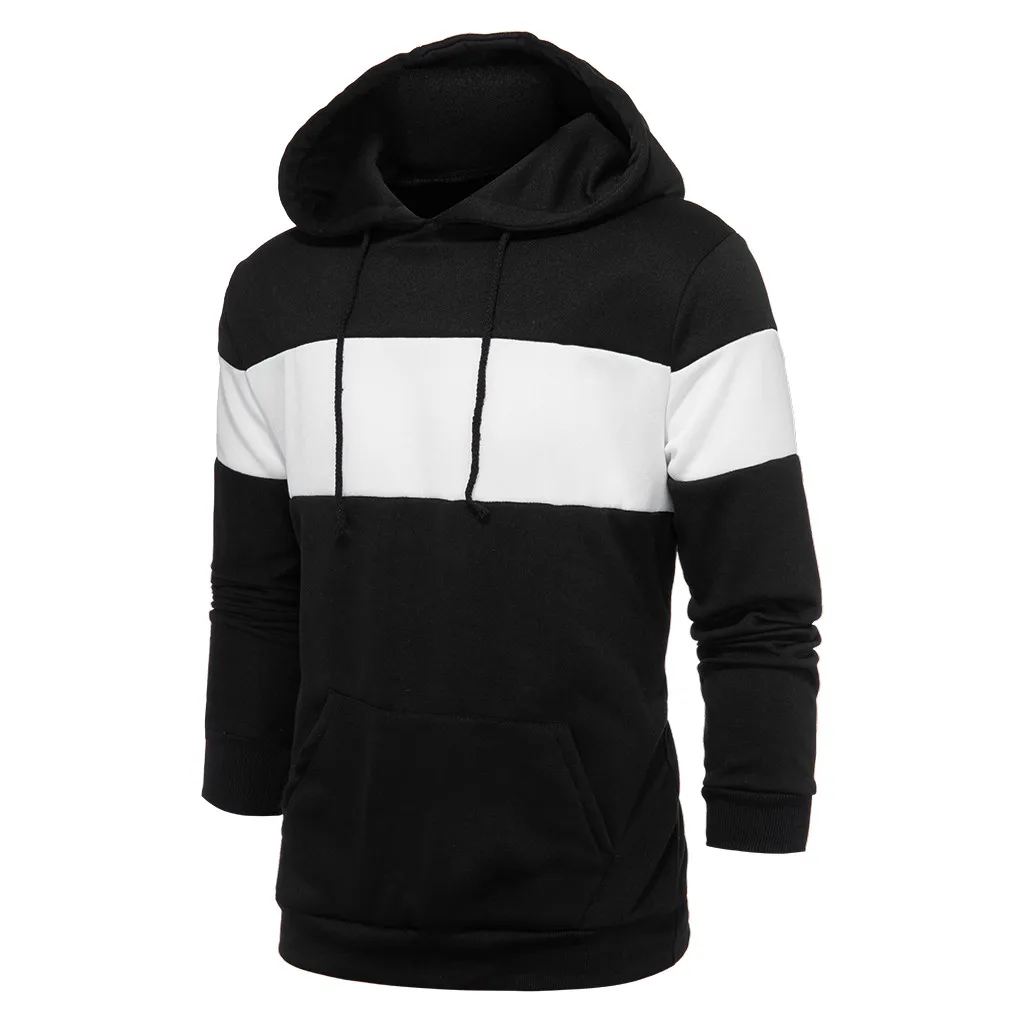 Stripes 3-color stitching Men Skateboarding Hooded Casual Jackets Long-sleeved Hooded Man Autumn Hoodies High quality