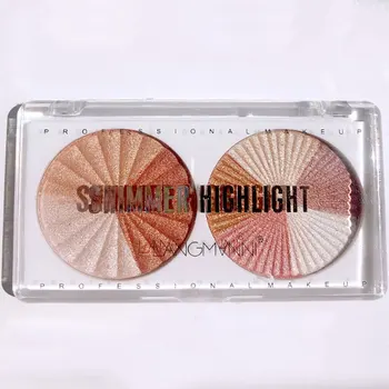 

Shimmery Pearlescent Highlighter Palette Shimmering Beauty Makeup Cosmetics Trimming Stereoscopic KG66