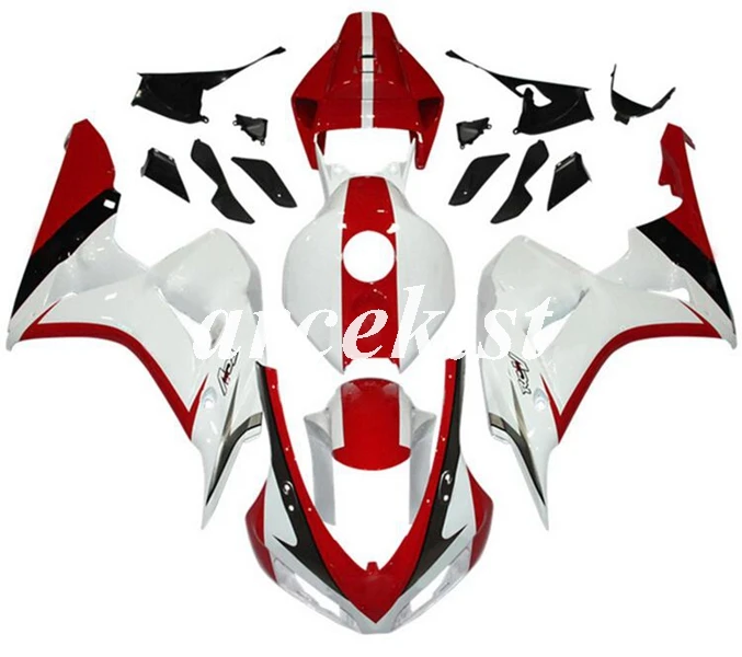 white red Литьевая Форма ABS мотоцикл обтекатели комплект подходит для CBR1000RR 06 07 CBR 1000RR CBR1000 2006 2007 тела набор зеленый белый - Цвет: white red
