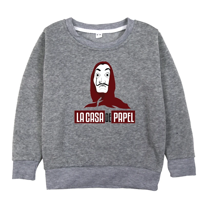 Hoodies 12 La Casa De Papel/свитер для маленьких девочек, топы, г. Новая весенне-осенняя Повседневная футболка с длинным рукавом, свитер Одежда для детей - Color: Hoodies 12