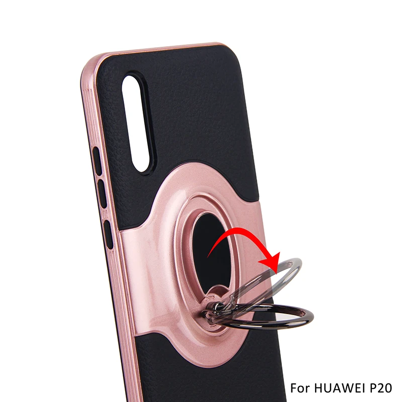 Чехол Etui Capinha с кольцом-держателем для пальца с защитой от падения для huawei P20 Pro Lite P30 Pro Lite, чехол с магнитным креплением для автомобиля
