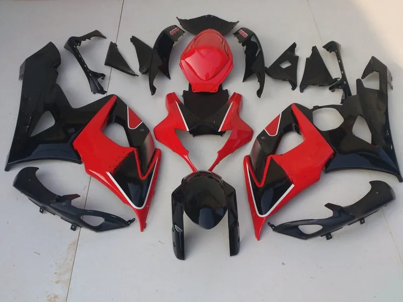 Комплект обтекателей под давлением для GSXR1000 05 06 GSX-R GSXR 1000 K5 2005 2006 ABS красный черный