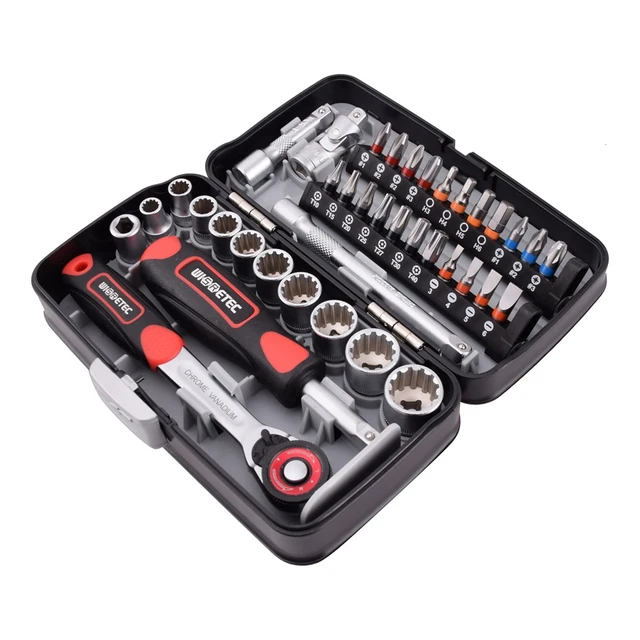 Auto Reparatur Werkzeug 46 stücke 1/4-Zoll Buchse Set Auto Reparatur  Werkzeug Ratsche Drehmoment Wrench Combo Werkzeuge Kit Auto reparatur  Werkzeug Set - AliExpress