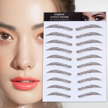 

4pcs 6D Hair-Like Eyebrows Grooming Sticker False Eyebrows Sticker for Girl