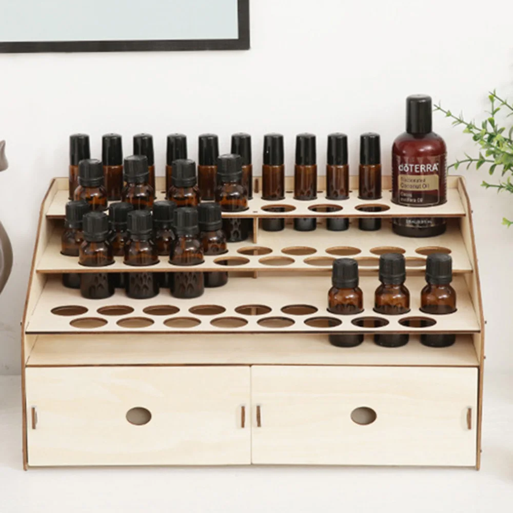 DIY деревянный стеллаж для хранения эфирных масел держатель для бутылки Органайзер пигментные полки картины кисти Кронштейн инструмент