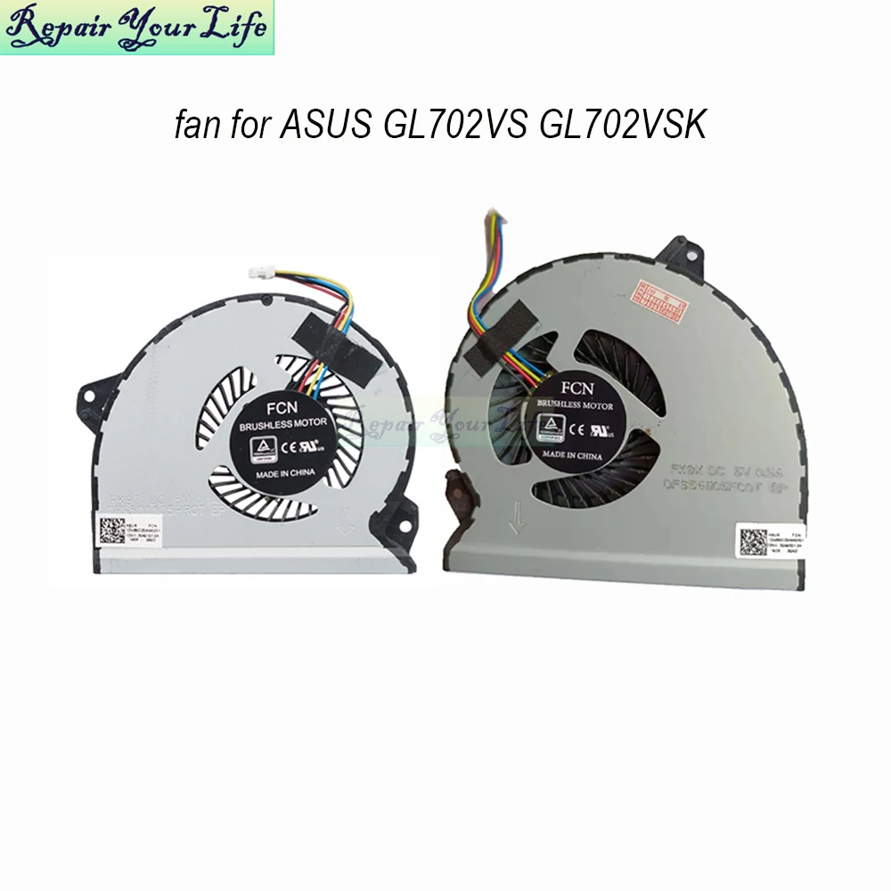 Laptop Cpu Cooling Ventilador do Radiador Ventiladores Refrigeradores do Computador Asus Rog Strix Gl702 Gl702vs Gl702vsk Fk9t Fk9x 13nb0dz0am0201 0301