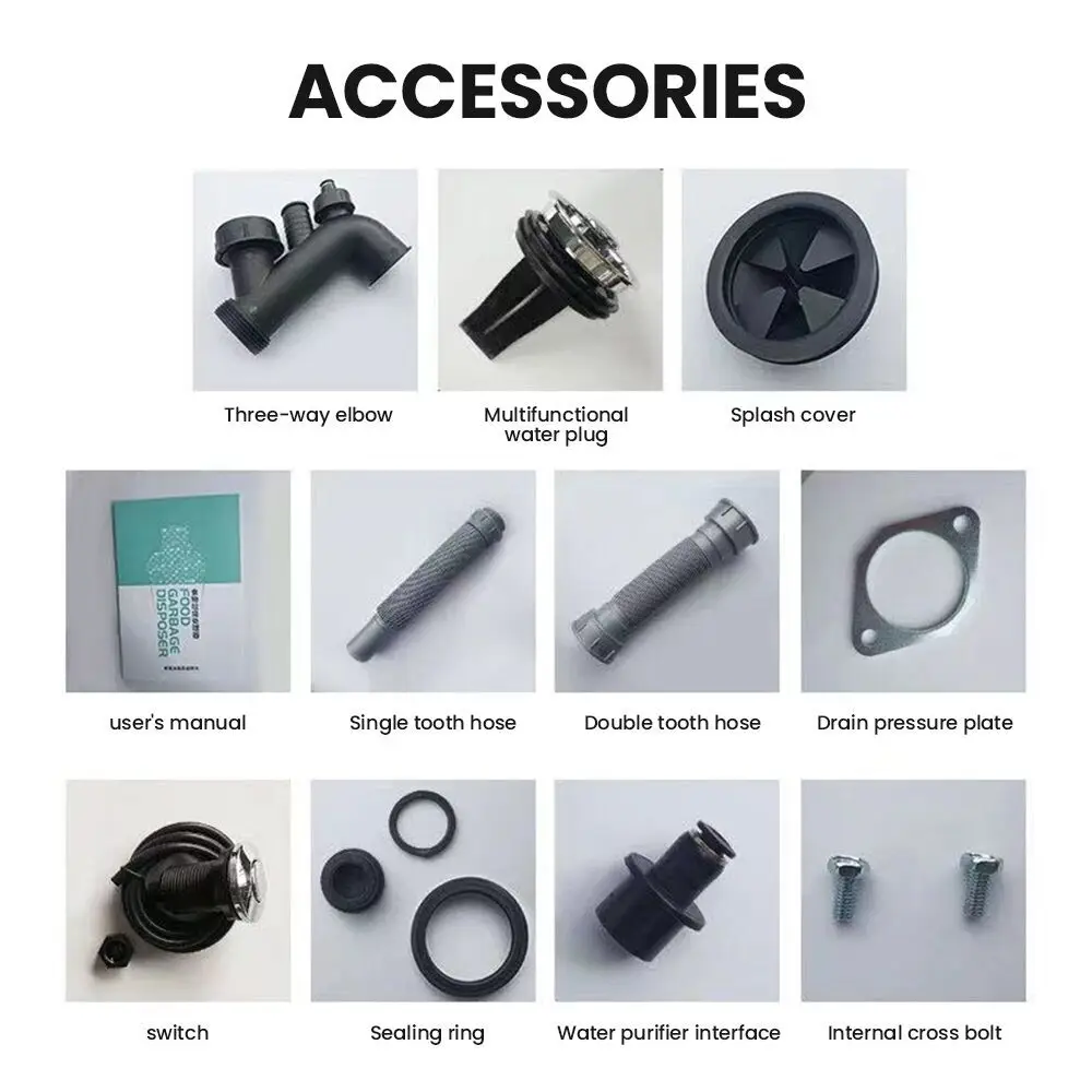 MIUI Continuous Feed Garbage Disposal with Sound Reduction,1/2 HP Food