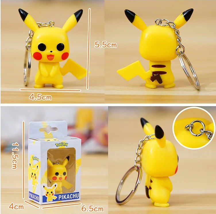 pikachu keychain Пикачу косплей Мстители эндшпиль Тор танос Халк Железный человек Капитан Америка экшн-фигурка speelgoed kerstcadeau met doos - Цвет: pikachu keychain