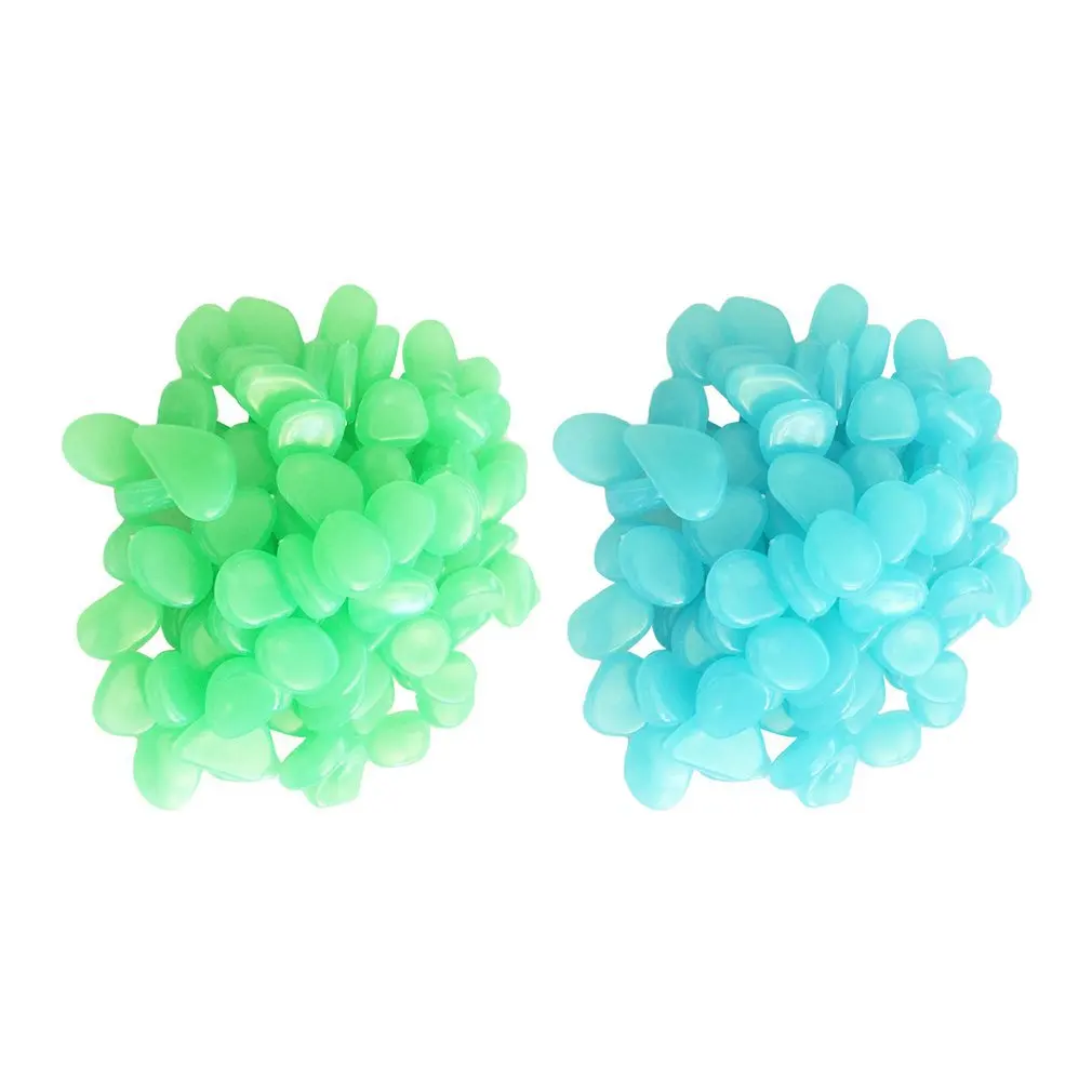

100Pcs Glow in the Dark Garden Pebbles Glow Stones Rocks for Walkways Garden Path Patio Lawn Garden Yard Decor Luminous stones