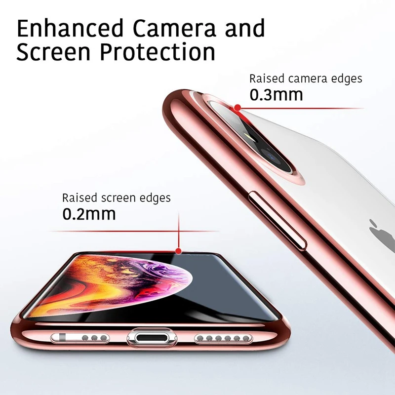 Чехол с покрытием для iPhone 7 8 Plus XR XS Max X 6 6s Plus 7 Plus, прозрачный силиконовый чехол, роскошный мягкий ТПУ чехол для телефона Aurora