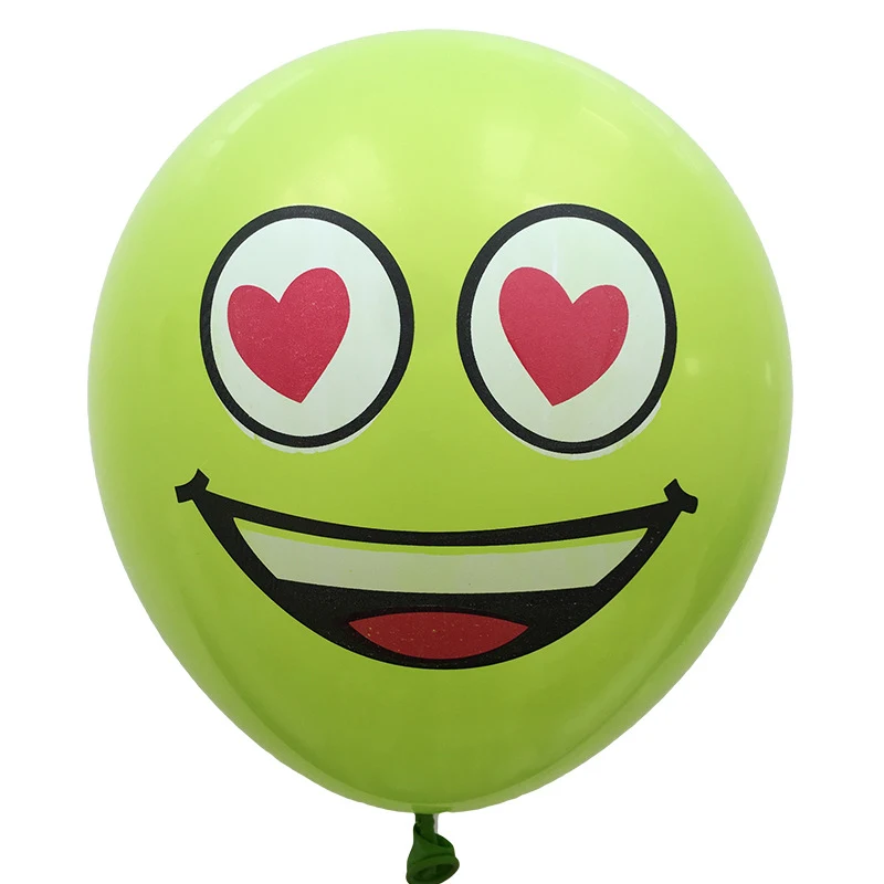Вечерние воздушные шары с принтом Happy Expression для детей, 100 шт./лот, свадебные украшения для глаз, милые латексные украшения для лица на день рождения