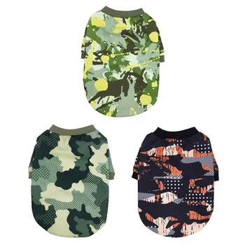 Camouflage Dog Shirt Summer Small Dog Clothes Chihuahua Tshirt Breathable Puppy Vest York shire Terrier Pet Clothes 1