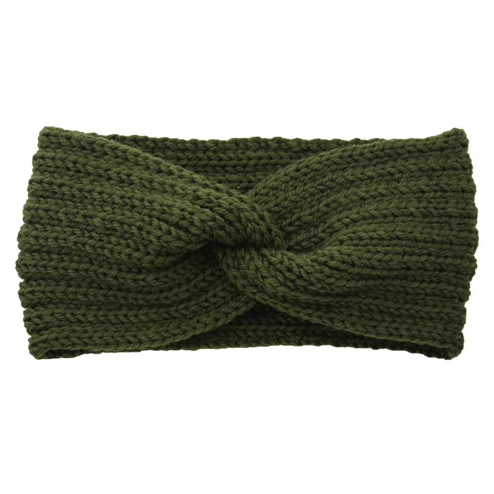 MOLANS зимняя повязка на голову повязка на голову теплая - Цвет: Dark Green