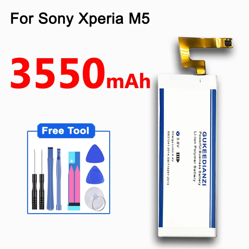 GUKEEDIANZI AGPB016-A001 3550 мАч телефон запасные Батарея для Sony Xperia M5 E5603 E5606 e5653 E5633 E5643 E5663 E5603 E5606