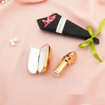 

10/30/50pcs Two Mirror Nail Silver Gold Diamond Lipstick Tube 12.1mm Lip Balm Container Empty Lipstick Shell Packaging Homemade