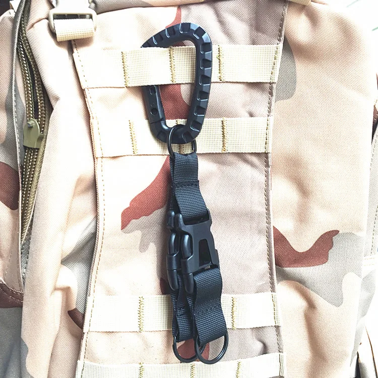 

Outdoor MOLLE Sports Keychain Carabiner Sturdy Webbing Special Service Belt Hook Tactical Belt