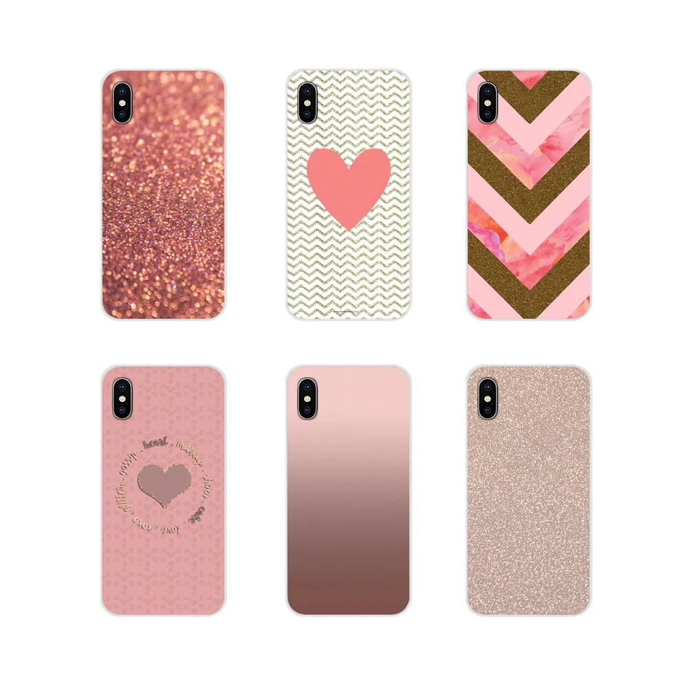 Сверкающие блестки из розового золота для HTC One U11 U12 X9 M7 M8 A9 M9 M10 E9 Plus Desire 630 530 628 816 820
