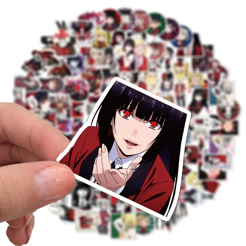 Details about   100pc Kakegurui Compulsive Gambler TV Anime Phone Laptop Wall Decal Sticker Pack 