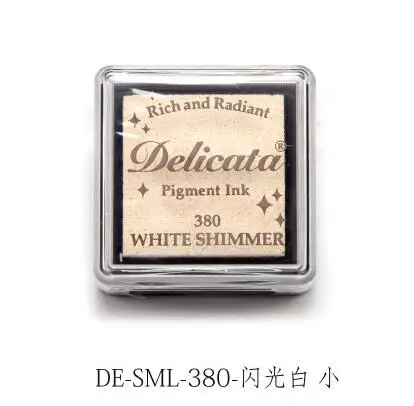 Mini White Tsukineko Delicata блестящие пигментные чернила богатые и сияющие Чернила Pad Япония - Цвет: Mini White