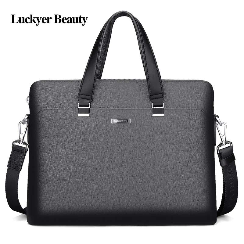 LUCKYER BEAUTY, мужская сумка, портфель, кожаная сумка для компьютера, сумка-мессенджер, сумочка, кошельки, работа из натуральной кожи