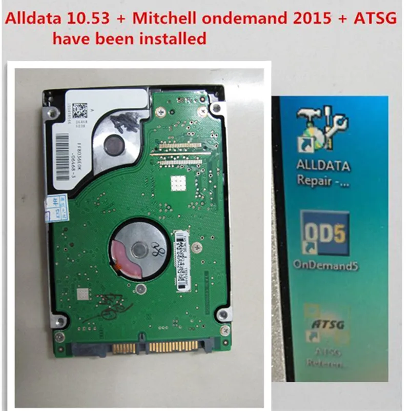 Alldata v10.53 программное обеспечение для автоматического ремонта все данные авто диагностики alldata в 640 Гб HDD внешний жесткий диск