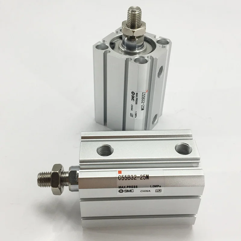 CD55B20/CD55B25-5M/10 м/15 м/20 м/25 м/30 м/35 м/40 м/45 м двойного действия Компактный цилиндр с внешней резьбой C55 CD55B серии