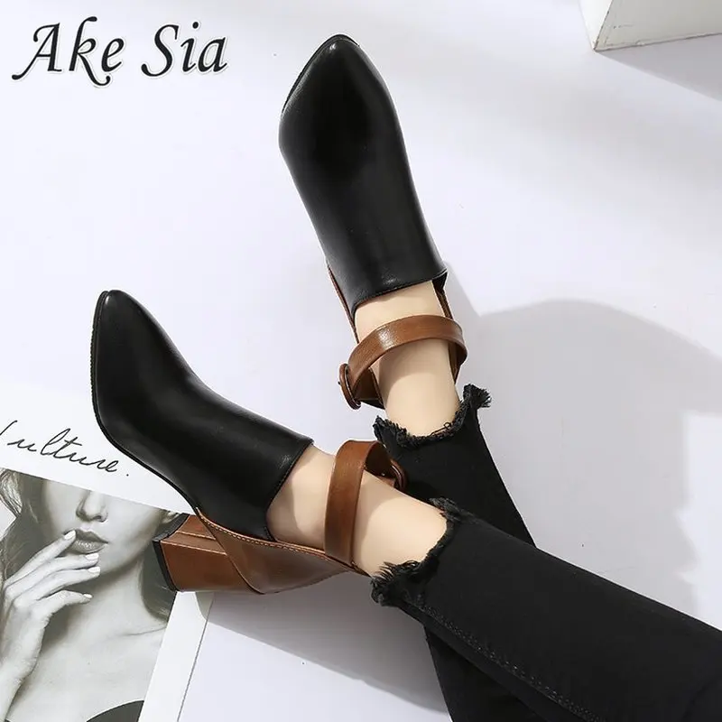 2019 autumn winter new boots ladies pointed toe high-heeled women's boots size 35-44 women High heels leather shoes