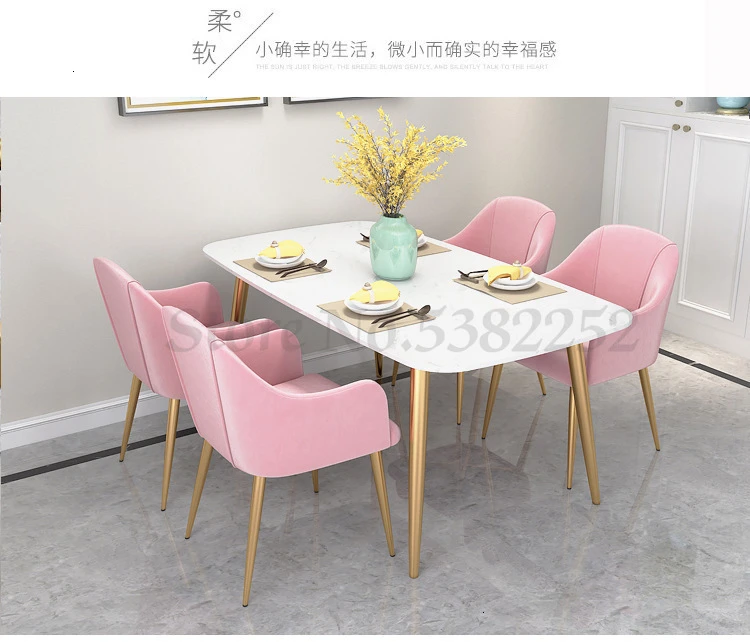 Household Dining Chair Leisure Time Solo Backrest Sofa Chair Hotel Light Luxurious Aden Chair Restaurant Cloth Dining Chair
