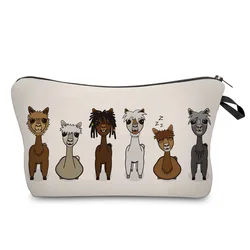 Makeup Pouch Cartoon Print Purse Pencil Bags Art Print Creativity Make Up Organizer Vintage Makeup Travel Bag Cute Bag