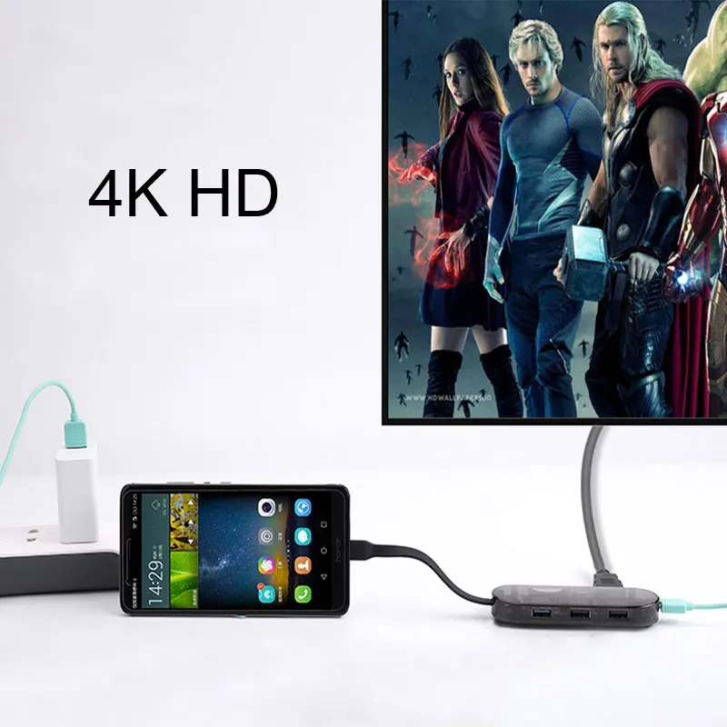 Mosible usb-хаб type C концентратор для мульти HDMI USB 3,0 адаптер док-станция Поддержка DEX режим для samsung телефон MacBook Pro/Air USB-C концентратор