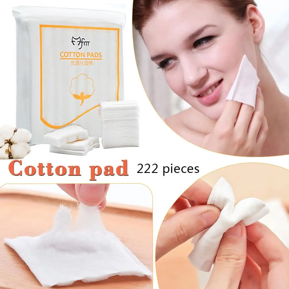 

222PCS Cleansing Cotton Cotton Pad Soft Daily Supplies Facial Cotton Makeup Remover Tool Eyebrow Eyeshadow Nail Art Cleaning Pad