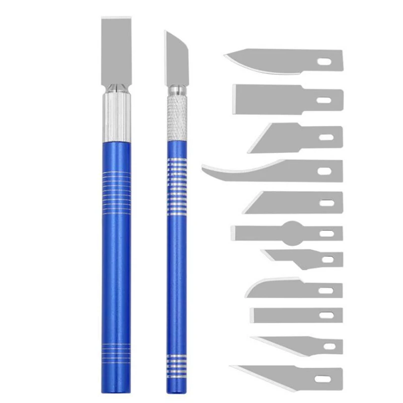 13 шт. нож для резьбы Металлический DIY скальпель комплект ножей резак Гравировка Ремесло скульптурные ножи инструменты для ножей