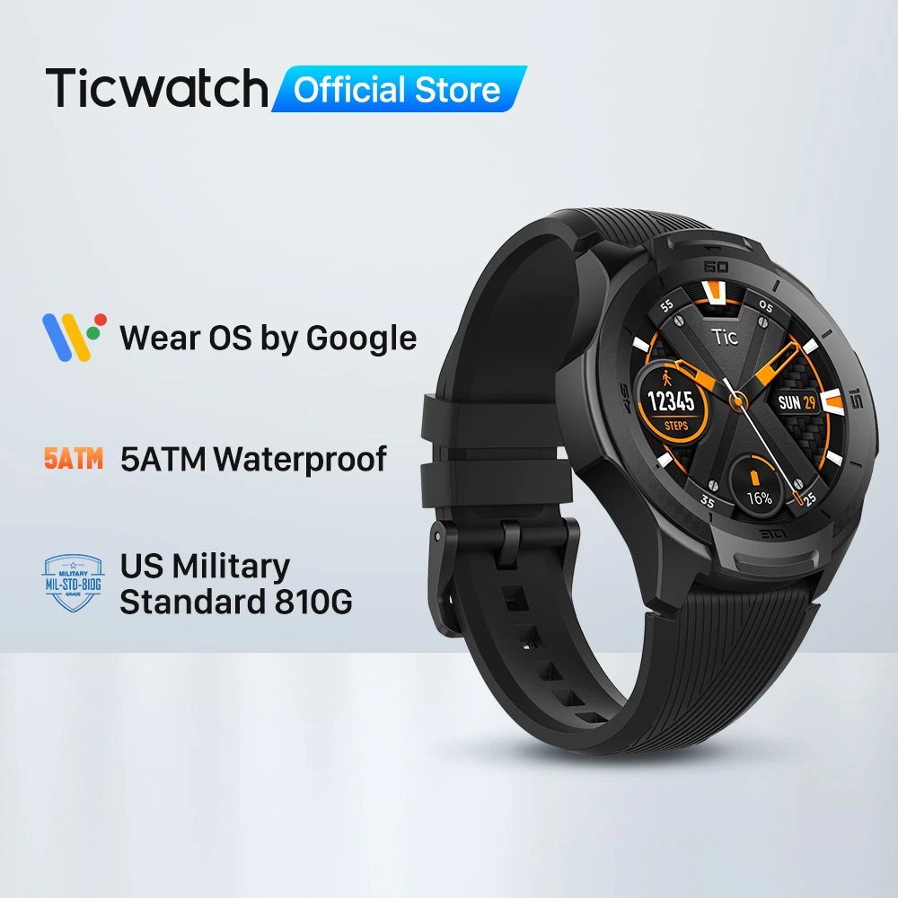 Ticwatch S2 Wear Os By Google Smartwatch Bluetooth Gps Sport Watch For Men  5atm Waterproof For Ios\u0026android Long Battery Life - Smart Watches -  AliExpress
