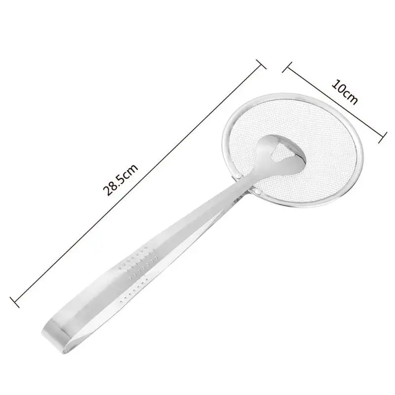 Multi-functional Food Filter Spoon With Clip Mesh Strainer Spoon Oil-Frying BBQ Salad Kitchen Colander Stainless kitchen Gadgets