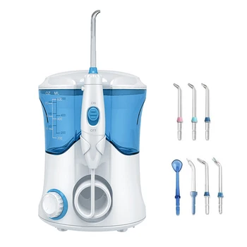 Водный ирригатор 600 мл для полости рта 7 многофункциональных струйных наконечников Стоматологическая водяная ирригатор для брекетов уход з...