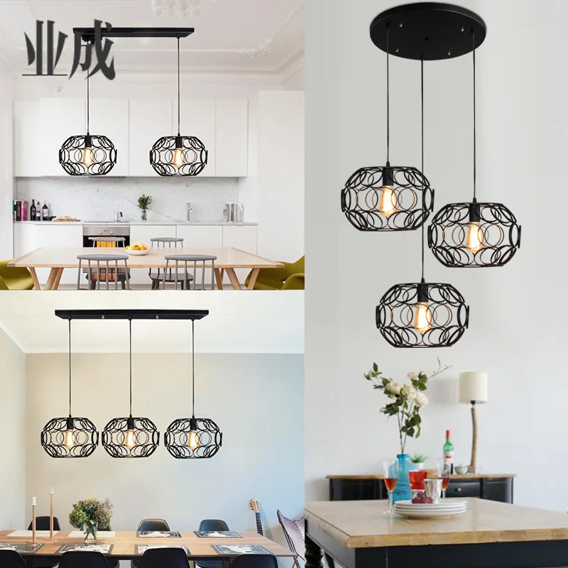 

Modern Creative Single-head Circle Chandelier Simple Restaurant Light LED Library Balcony Chandelier Lamps on Behalf