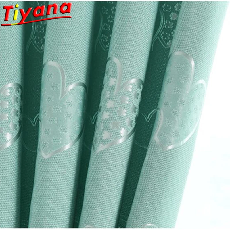 

Jacquard Heart-shaped Curtain Fabric for Bay Window Practical Blue Curtains Cloth for Renting Rooms Cute Love for Kid PC033#20