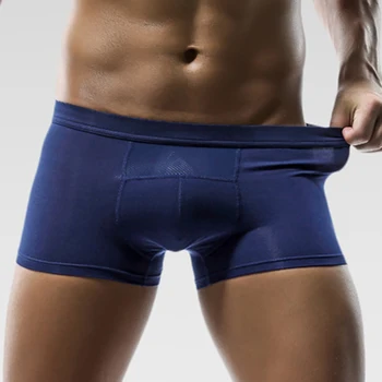 

Men Sexy Mid Rise Boxer Briefs Bulge Pouch Summer Breathable Shorts Underpants Men's Modal Underpants