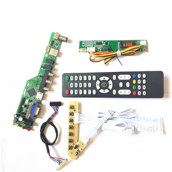 

For LP154WX4-TLCC/TLD2 1CCFL 30Pin LVDS LCD display panel VGA HDMI AV USB RF Remote+Inverter+keyboard T.V56 controller board Kit