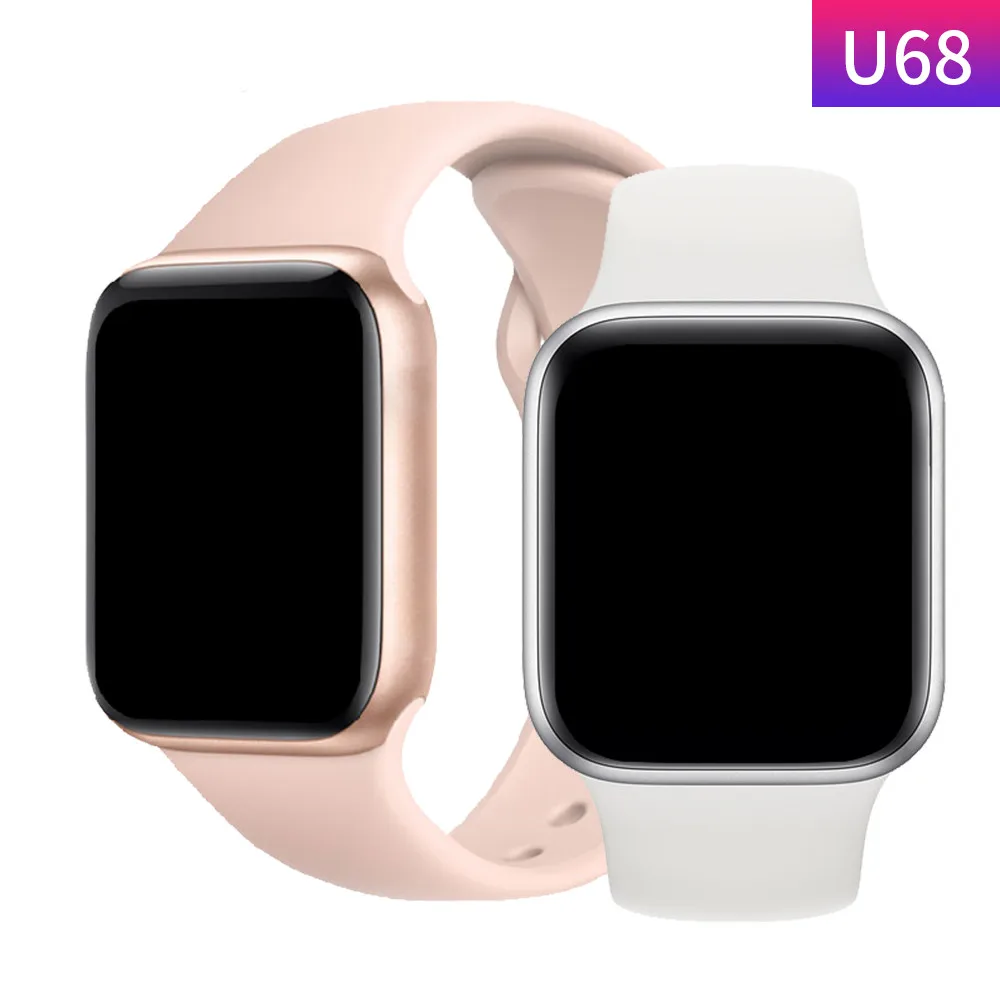 U68 SmartWatch 2020 Bluetooth Смарт часы 1 54 дюймов полный сенсорный экран для сердечного ритма