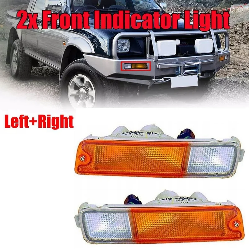 1 Pair Car Front Bumper Fog Light Bar Lamp Indicator Blinker Lights For Mitsubishi Triton Ute MK Series 2 3 109133 | Автомобили и