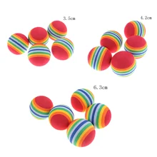

5PCS 3.5cm 4.2cm 6.3cm Rainbow Color EVA Material Ball Kid Funny Toy Foam Sponge Balls Children's Outdoor Play
