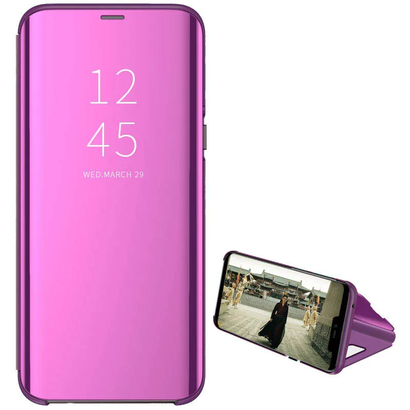 Умный зеркальный чехол для телефона sony Xperia 5 2 1, чехол для sony Xperia XZ5 XZ4 XZ3 XZ с подставкой - Цвет: Purple
