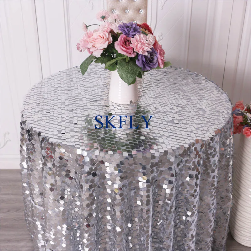 CL056B новая потрясающая блестящая скатерть большого размера с золотыми блестками