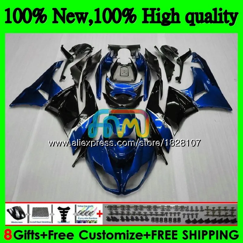 Корпус для KAWASAKI ZX636 ZX600 ZX-6R ZX 6R ZX 636 600CC 9BS. 14 ZX-636 ZX6R 09 10 11 Горячая Цвет синий, черный; Большие размеры 34–43 12 2009 2010 2011 2012 обтекатель