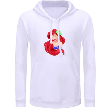 

Cute The Little Mermaid Ariel The Princess and the Frog Tiana Tangled Rapunzel Ladies Graphic Hoodie Hooded Top Pullover
