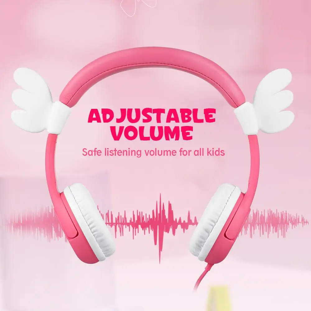 Professional Kids Headset Girls Headphones with Microphone for Music MP3 4 PC Smartphone Earphones Kids Birthday Christmas Gifts