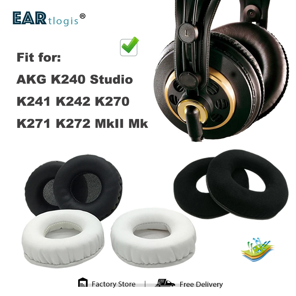 Сменные амбушюры для AKG K240 Studio K241 K242 K270 K271 K272 MkII Mk детали гарнитуры кожаные